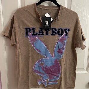 Playboy Brown Graphic T-Shirt